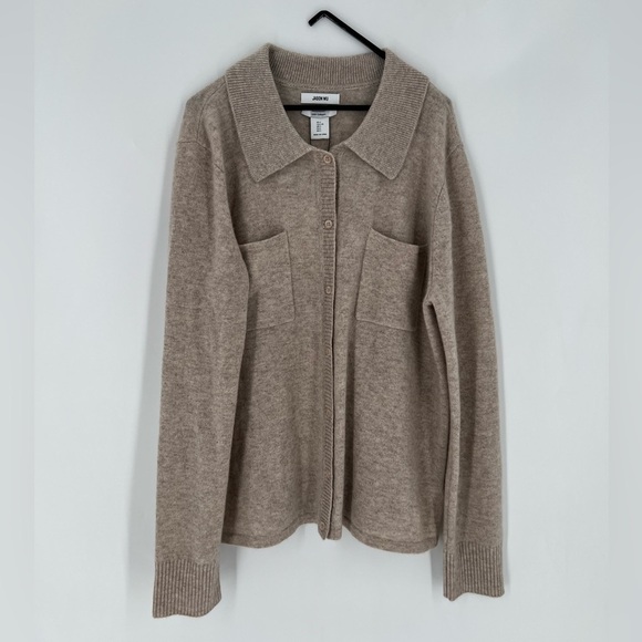 Jason Wu Cashmere Button Down Collared Patch Pocket Shirt...